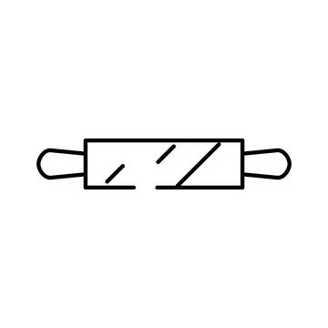 Rolling pin kitchen tool for baking dough Stock Illustration