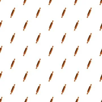 Rolling pin kitchen tool seamless tile pattern Stock Illustration