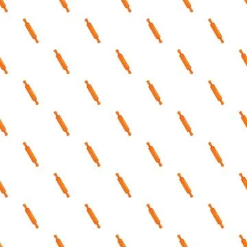 Rolling pin kitchen tool seamless pattern background Stock Illustration