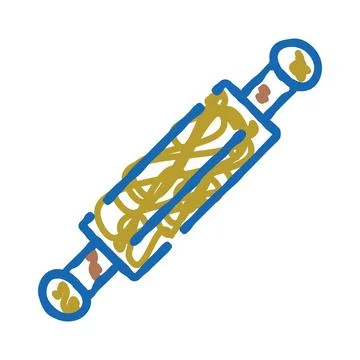 Rolling pin kitchen utensil for baking dough Stock Illustration