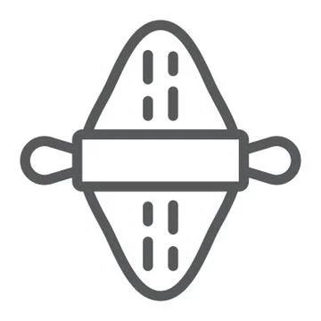 Rolling pin line icon, kitchen and cooking Stock Illustration