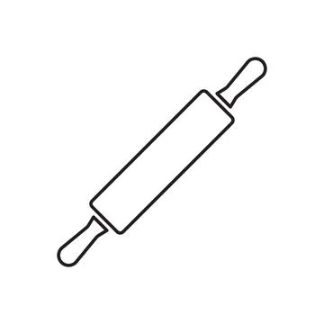 Rolling pin outline icon vector for your web site design, logo, app, UI. illu Stock Illustration