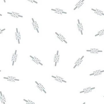 Rolling pin patterned glyph vector seamless pattern Stock Illustration