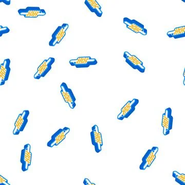 Rolling pin patterned isometric icon seamless pattern Stock Illustration