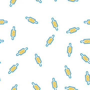 Rolling pin patterned vector seamless pattern Stock Illustration