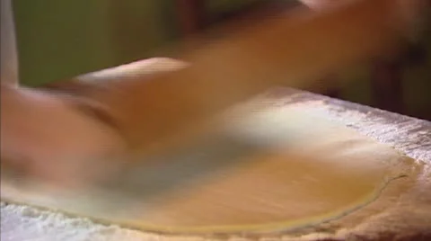 Rolling pin  for pie dough Stock Footage 21272130
