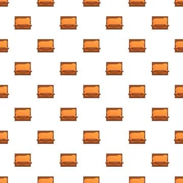 Rolling pin pressing dough seamless pattern repeating background Stock Illustration