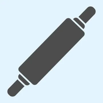 Rolling pin solid icon. Cooking bakery food, dough cylinder roller. Home-style Stock-Illustration