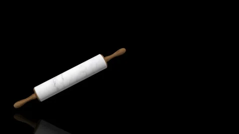 Rolling Pin Turns on itself - loop animation Stock Footage 251690302