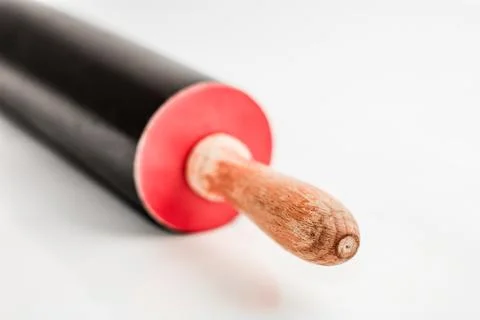 Rolling Pin on White Background  Classic Baking Tool Product Shot Stock Photos