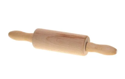 Rolling pin on white background Stock Photos