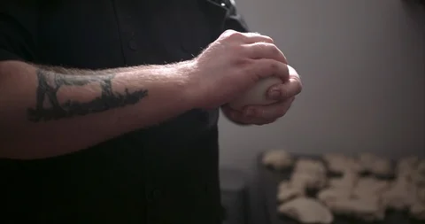 Rolling Pizza dough Video stock 104964135