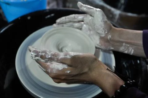 Rolling pottery Stock Photos