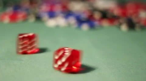 Rolling Red Dices Video stock 10794241