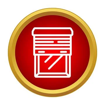 Rolling shutter icon for window security and privacy Illustrazione stock