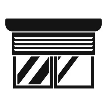 Rolling shutter window opening mechanism glyph icon イラスト素材