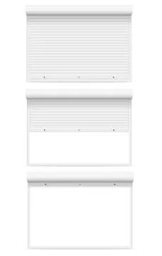 Rolling shutters illustration Stock Illustration