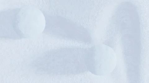 Rolling snowballs top view Stock Footage 238487069