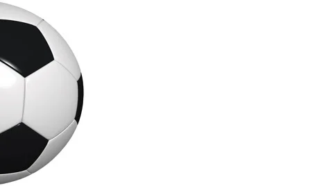 Rolling soccer ball isolated Stock Footage 1060042