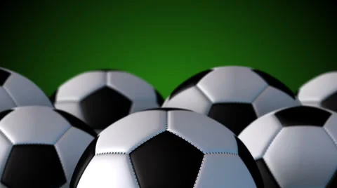 The rolling soccer balls animation Stock Footage 41391514