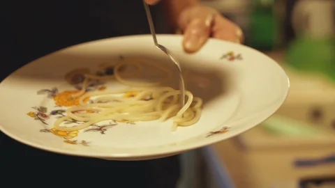 Rolling Up Spaghetti Stock Footage 99247667