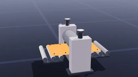 Rolling stand foundry 3d loop 3D animation seamless loop Stock Footage 341779749
