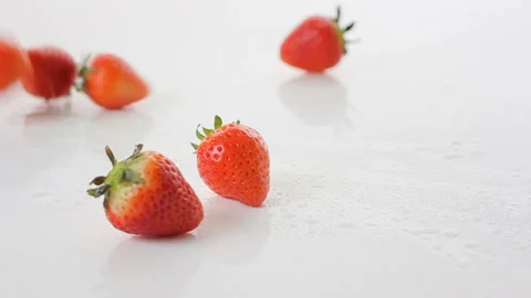 Rolling Strawberry Video stock 327403989
