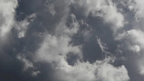 Rolling summer thunder storm clouds fast motion time lapse just before Stock Footage 120669388