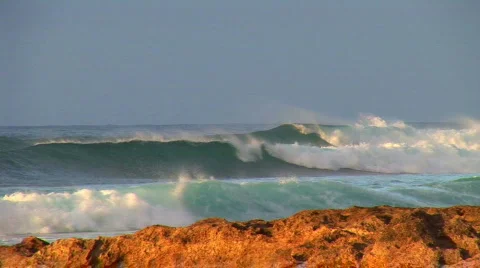 Rolling surf  Stock Footage 265043