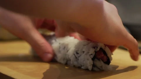 Rolling Sushi Stock Footage 40734650