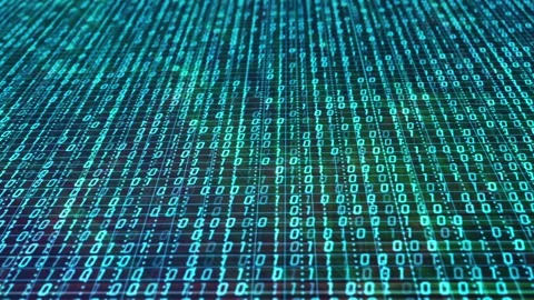 Rolling technology background of big data binary digital code operation Video stock 172136772
