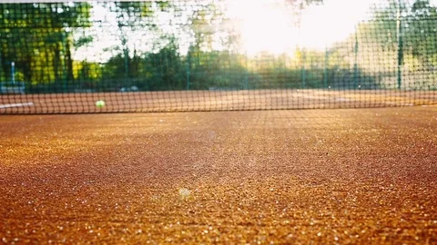 Rolling tennis ball Stock Footage 80911627