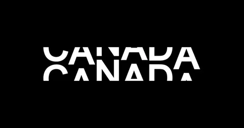 Rolling text animation Canada Stock Footage 281308548