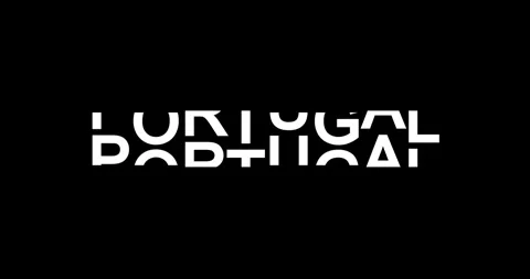 Rolling text animation portugal 動画素材 281308552