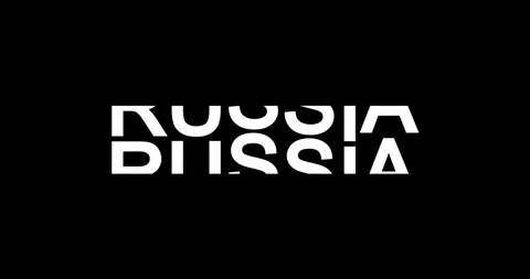 Rolling text animation russia Stock Footage 281308564