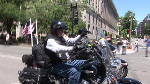 Rolling Thunder Memorial Day weekend ride Stock Footage 41295350