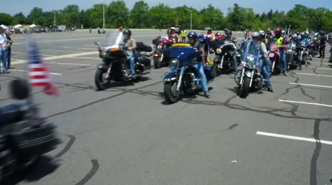 Rolling Thunder riders Stock Footage 50407542