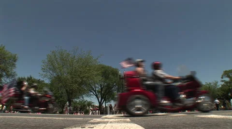 Rolling Thunder rides by the White House Stock Footage 41298947
