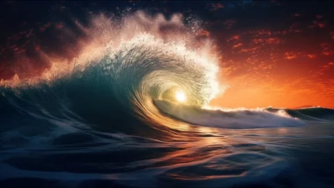 Rolling Wave Stock Footage 244075092