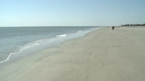 Rolling Waves on the Beach - HD 1080 Stock Footage 12271049