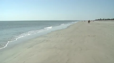 Rolling Waves on the Beach - HD 720 Stock Footage 12270877