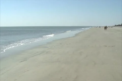 Rolling Waves on the Beach - NTSC Stock Footage 12270900