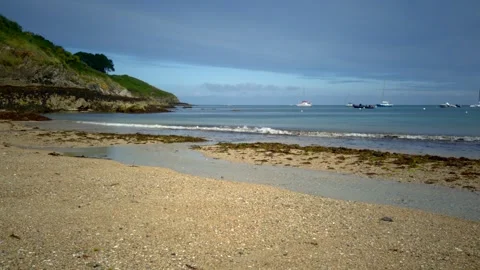 Rolling waves in belle ile en mer Stock Footage 319283810