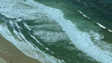 Rolling Waves Breaking On The Beach Stock Footage 78247480