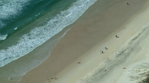 Rolling Waves Breaking On The Beach Stock Footage 78248254