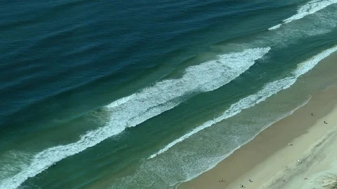 Rolling Waves Breaking On The Beach Stock Footage 78248853