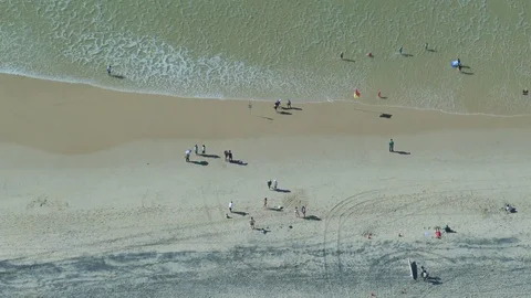 Rolling Waves Breaking On The Beach Stock Footage 78251976