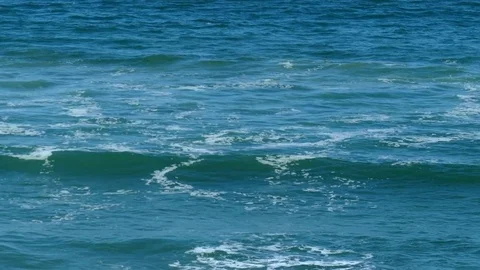 Rolling Waves Breaking Toward The Beach Stock Footage 78252072