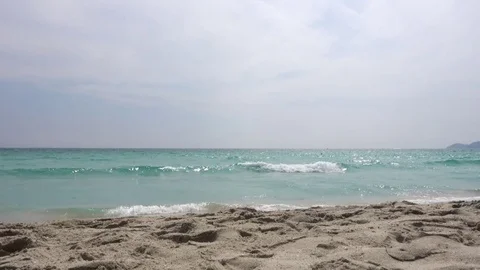 Rolling Waves at Chaweng Beach on Koh Samui Island in Thailand Stock Footage 84187663