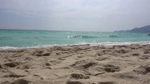 Rolling Waves at Chaweng Beach on Koh Samui Island in Thailand Stock Footage 84188247